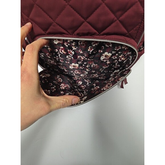 NWT $110 Vera Bradley Ultralight Quilted Backpack Raisin Color Burgundy main image 13
